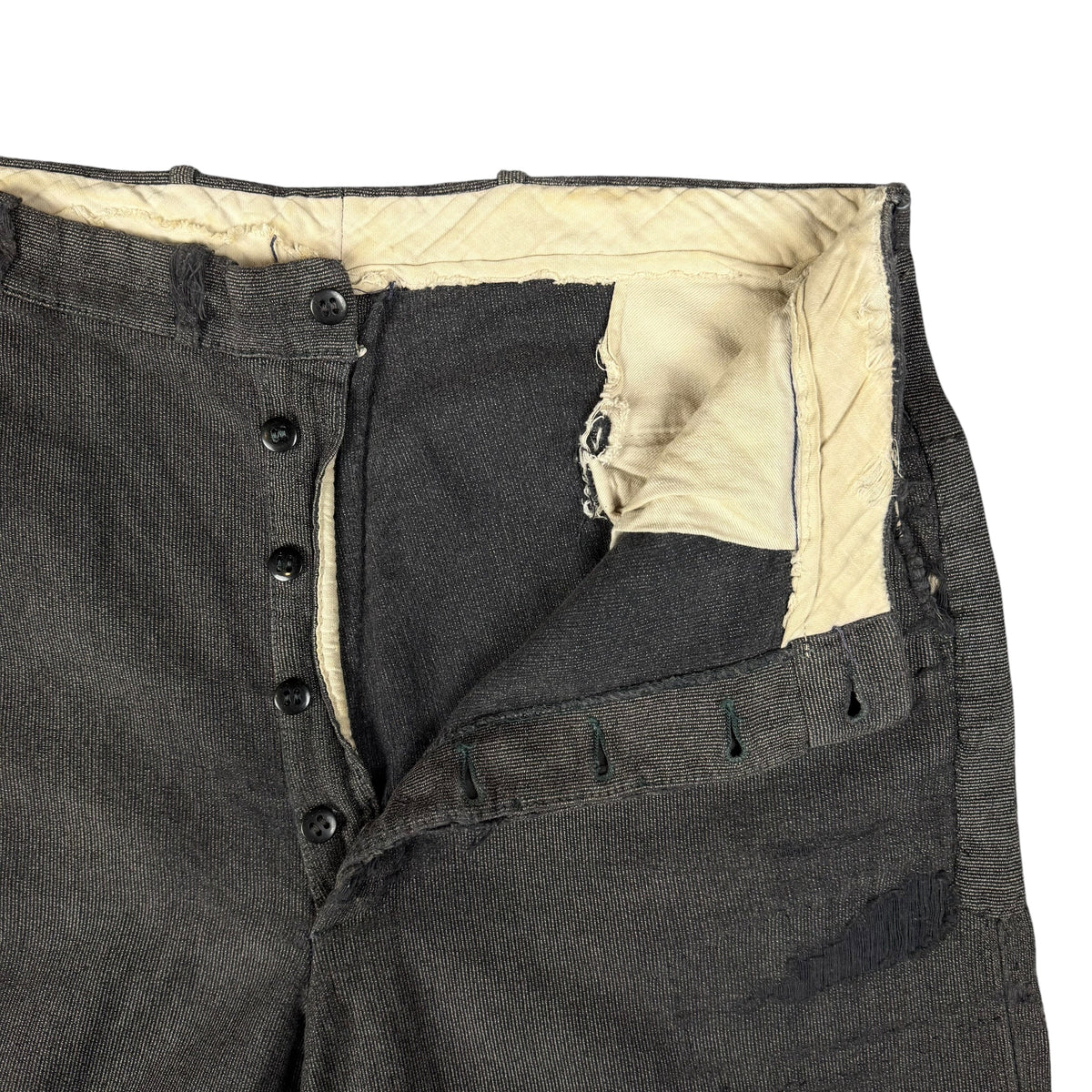 1940's Stifel Salt &amp; Pepper Repaired Work Pants (36x30)
