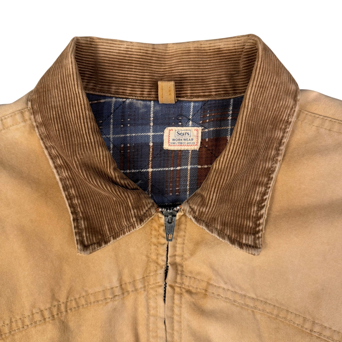 1960's Sears Flannel Lined Heavy Cotton Work Jacket (XXL)